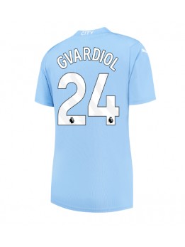 Ženski Nogometna dresi replika Manchester City Josko Gvardiol #24 Domači 2023-24 Kratek rokav